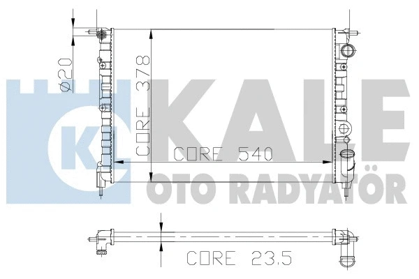 108300 KALE OTO RADYATÖR Радиатор, охлаждение двигателя (фото 1)