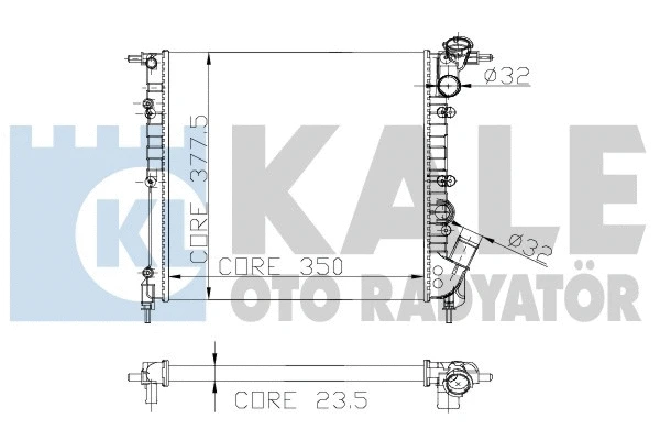 147100 KALE OTO RADYATÖR Радиатор, охлаждение двигателя (фото 1)
