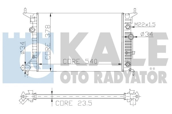 151200 KALE OTO RADYATÖR Радиатор, охлаждение двигателя (фото 1)