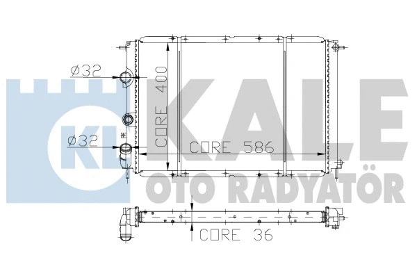 162100 KALE OTO RADYATÖR Радиатор, охлаждение двигателя (фото 1)