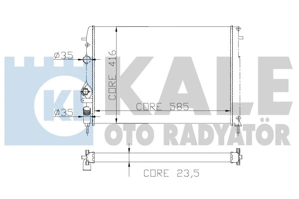 205500 KALE OTO RADYATÖR Радиатор, охлаждение двигателя (фото 1)