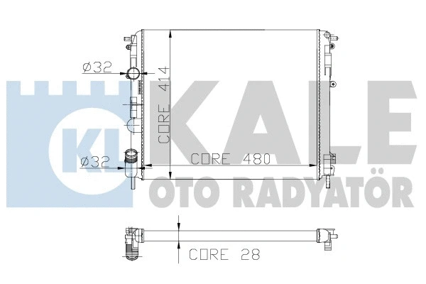 205600 KALE OTO RADYATÖR Радиатор, охлаждение двигателя (фото 1)