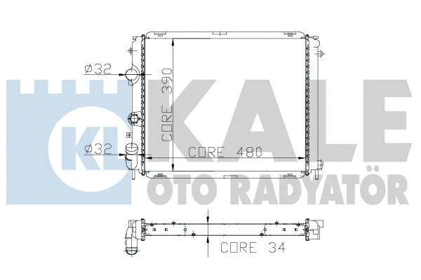 208100 KALE OTO RADYATÖR Радиатор, охлаждение двигателя (фото 1)