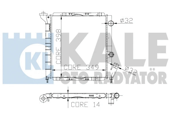 208200 KALE OTO RADYATÖR Радиатор, охлаждение двигателя (фото 1)