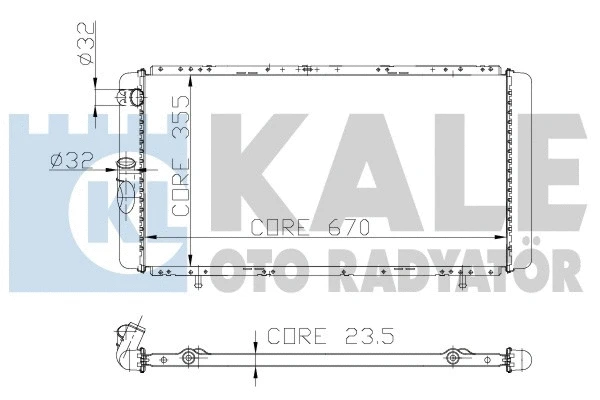 208500 KALE OTO RADYATÖR Радиатор, охлаждение двигателя (фото 1)