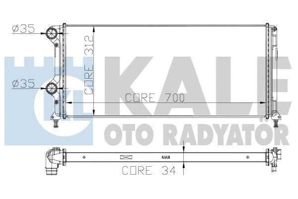 235600 KALE OTO RADYATÖR Радиатор, охлаждение двигателя (фото 1)