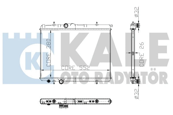 241100 KALE OTO RADYATÖR Радиатор, охлаждение двигателя (фото 1)