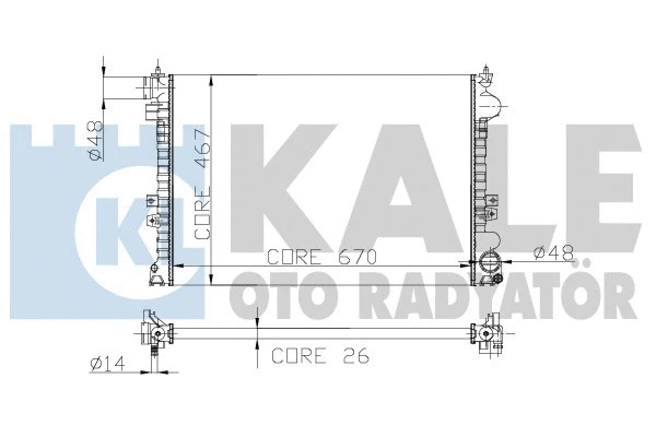 242500 KALE OTO RADYATÖR Радиатор, охлаждение двигателя (фото 1)
