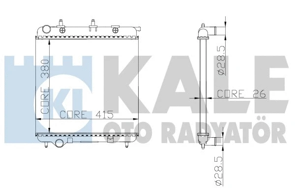 297000 KALE OTO RADYATÖR Радиатор, охлаждение двигателя (фото 1)
