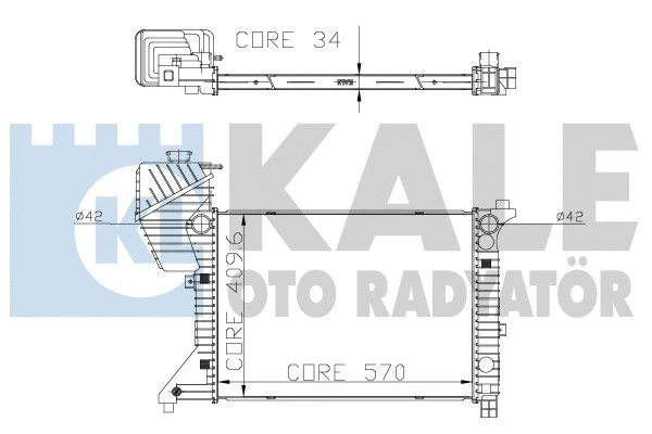319900 KALE OTO RADYATÖR Радиатор, охлаждение двигателя (фото 1)
