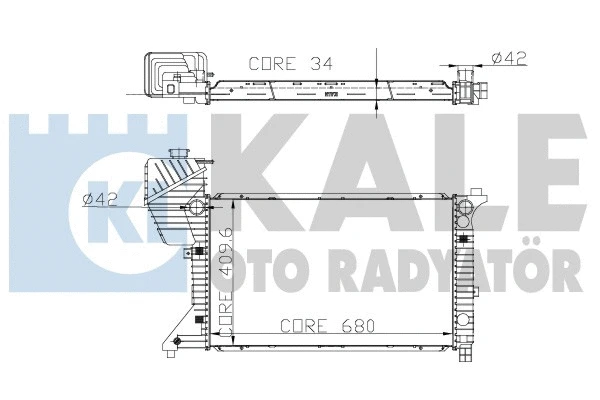 330300 KALE OTO RADYATÖR Радиатор, охлаждение двигателя (фото 1)