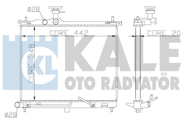 341970 KALE OTO RADYATÖR Радиатор, охлаждение двигателя (фото 1)