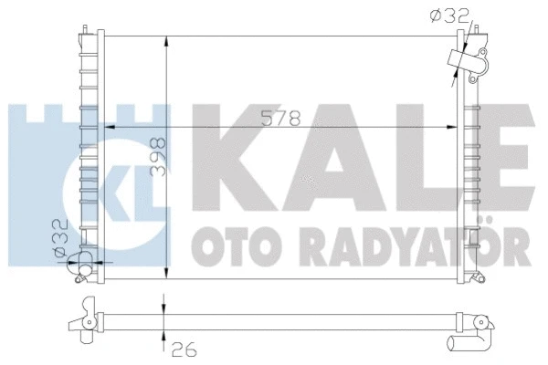 342030 KALE OTO RADYATÖR Радиатор, охлаждение двигателя (фото 1)