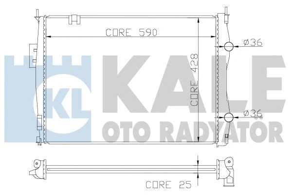 342055 KALE OTO RADYATÖR Радиатор, охлаждение двигателя (фото 1)