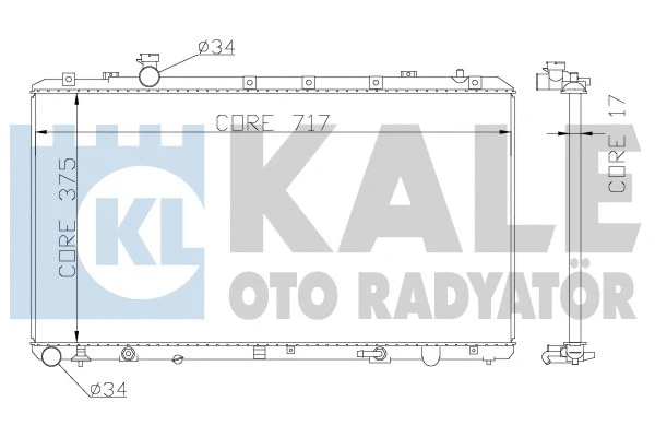 342120 KALE OTO RADYATÖR Радиатор, охлаждение двигателя (фото 1)