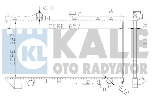342130 KALE OTO RADYATÖR Радиатор, охлаждение двигателя (фото 1)