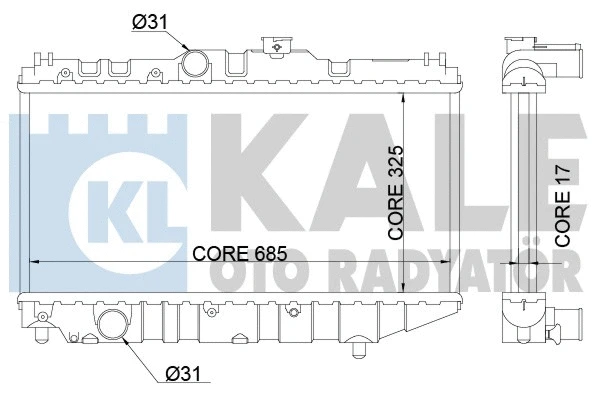 342160 KALE OTO RADYATÖR Радиатор, охлаждение двигателя (фото 1)