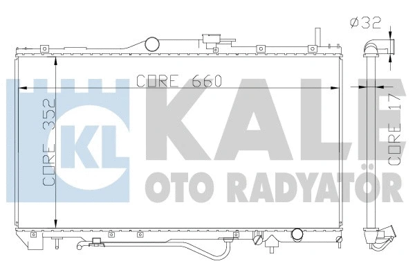 342165 KALE OTO RADYATÖR Радиатор, охлаждение двигателя (фото 1)