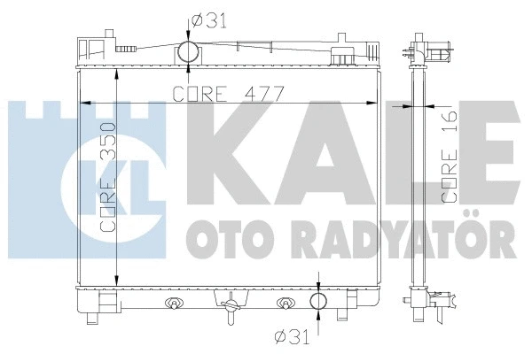 342210 KALE OTO RADYATÖR Радиатор, охлаждение двигателя (фото 1)