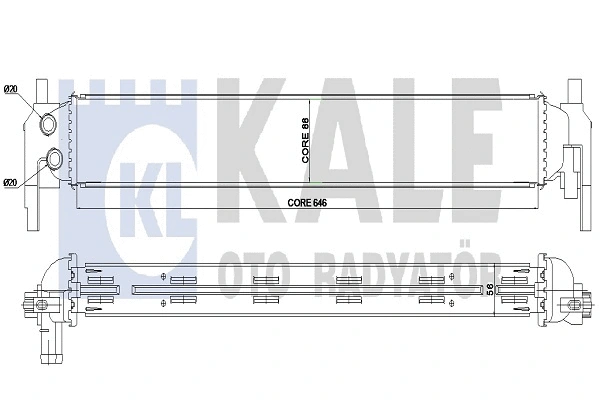 344780 KALE OTO RADYATÖR Радиатор, охлаждение двигателя (фото 1)