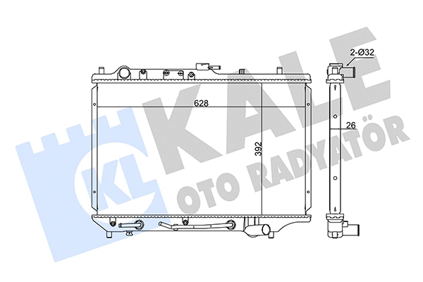 345960 KALE OTO RADYATÖR Радиатор, охлаждение двигателя (фото 1)
