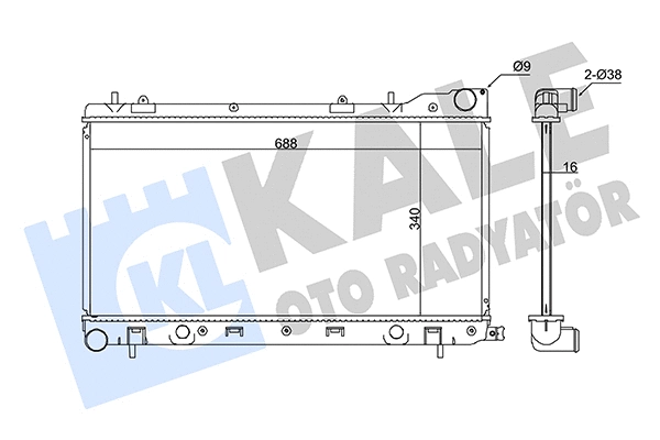346030 KALE OTO RADYATÖR Радиатор, охлаждение двигателя (фото 1)