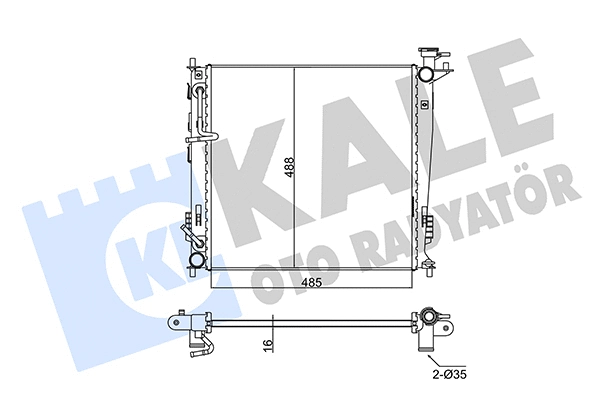 346155 KALE OTO RADYATÖR Радиатор, охлаждение двигателя (фото 1)
