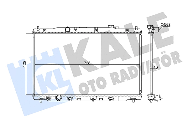 347740 KALE OTO RADYATÖR Радиатор, охлаждение двигателя (фото 1)