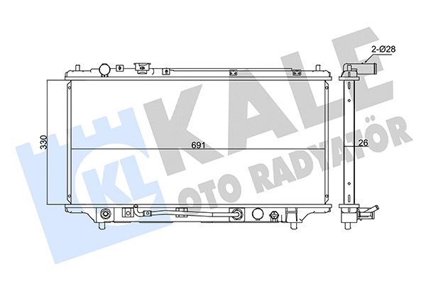 347905 KALE OTO RADYATÖR Радиатор, охлаждение двигателя (фото 1)