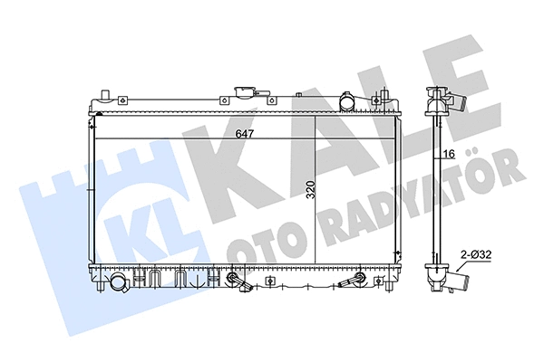 347935 KALE OTO RADYATÖR Радиатор, охлаждение двигателя (фото 1)