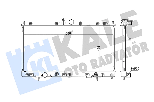 347970 KALE OTO RADYATÖR Радиатор, охлаждение двигателя (фото 1)