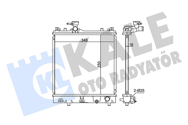 348060 KALE OTO RADYATÖR Радиатор, охлаждение двигателя (фото 1)