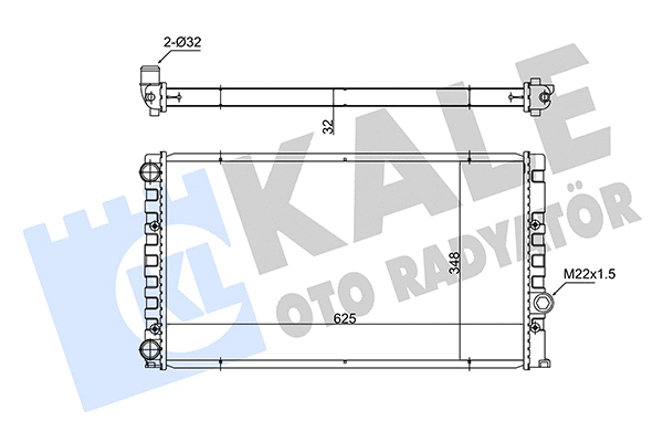 348235 KALE OTO RADYATÖR Радиатор, охлаждение двигателя (фото 1)