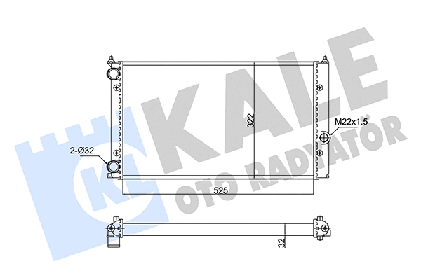 348245 KALE OTO RADYATÖR Радиатор, охлаждение двигателя (фото 1)