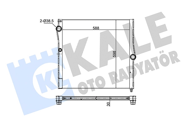 348655 KALE OTO RADYATÖR Радиатор, охлаждение двигателя (фото 1)
