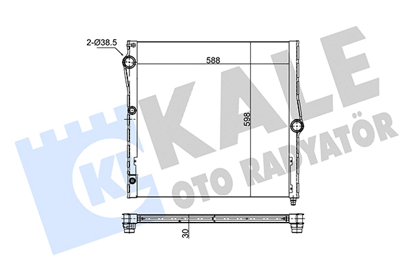 348660 KALE OTO RADYATÖR Радиатор, охлаждение двигателя (фото 1)