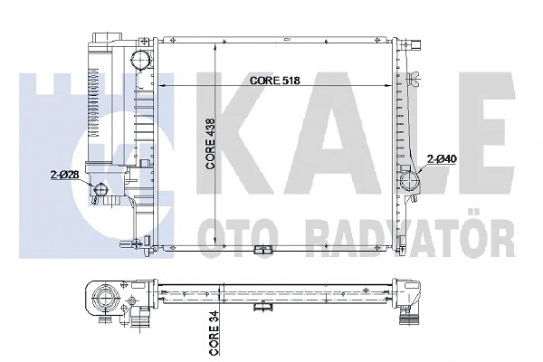 348800 KALE OTO RADYATÖR Радиатор, охлаждение двигателя (фото 1)