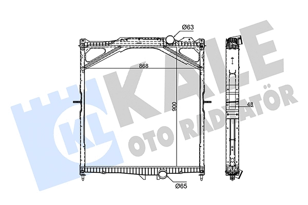 349285 KALE OTO RADYATÖR Радиатор, охлаждение двигателя (фото 1)