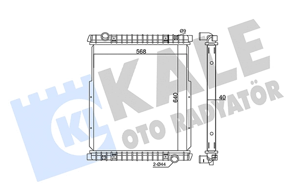 349350 KALE OTO RADYATÖR Радиатор, охлаждение двигателя (фото 1)
