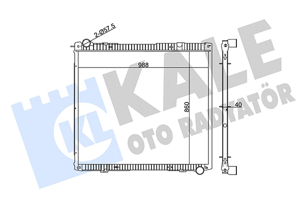 349425 KALE OTO RADYATÖR Радиатор, охлаждение двигателя (фото 1)