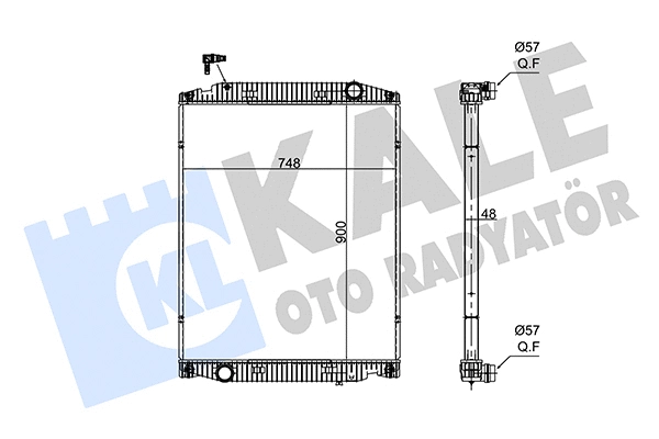 349485 KALE OTO RADYATÖR Радиатор, охлаждение двигателя (фото 1)