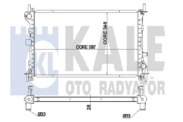 349700 KALE OTO RADYATÖR Радиатор, охлаждение двигателя (фото 1)