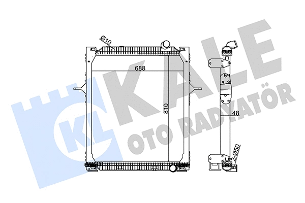 350175 KALE OTO RADYATÖR Радиатор, охлаждение двигателя (фото 1)