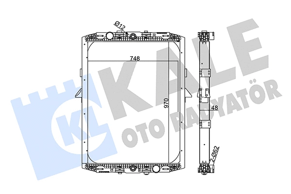 350195 KALE OTO RADYATÖR Радиатор, охлаждение двигателя (фото 1)
