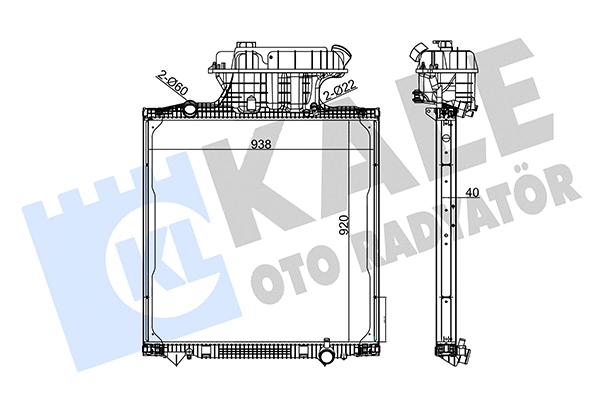 350250 KALE OTO RADYATÖR Радиатор, охлаждение двигателя (фото 1)