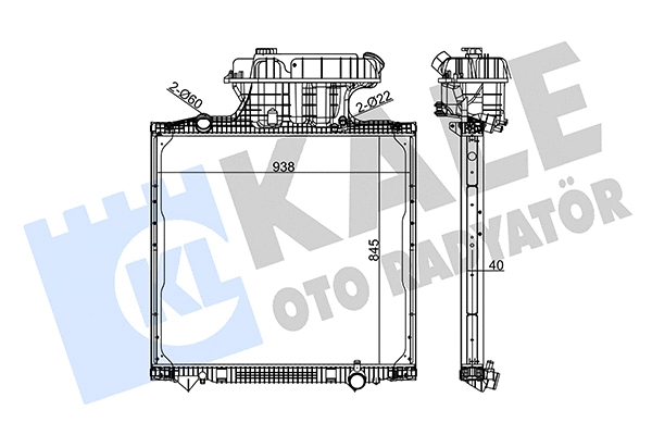 350270 KALE OTO RADYATÖR Радиатор, охлаждение двигателя (фото 1)