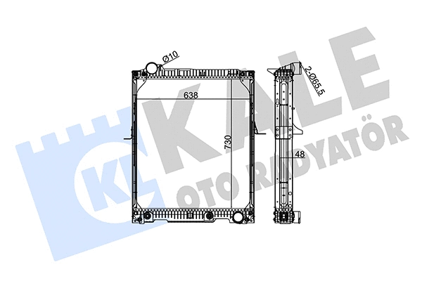 350275 KALE OTO RADYATÖR Радиатор, охлаждение двигателя (фото 1)