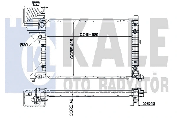 351100 KALE OTO RADYATÖR Радиатор, охлаждение двигателя (фото 1)