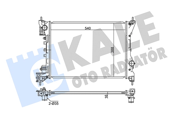351280 KALE OTO RADYATÖR Радиатор, охлаждение двигателя (фото 1)