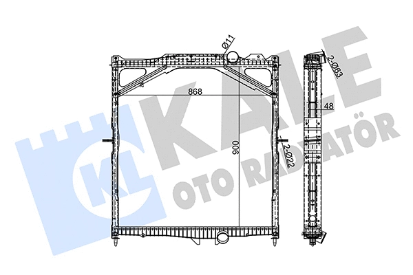 351415 KALE OTO RADYATÖR Радиатор, охлаждение двигателя (фото 1)